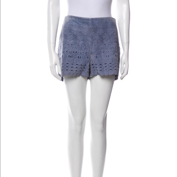NWOT Intermix Suede Eyelet Shorts - Picture 4 of 11